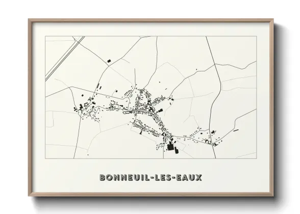 Une affiche de carte sur Bonneuil-les-Eaux