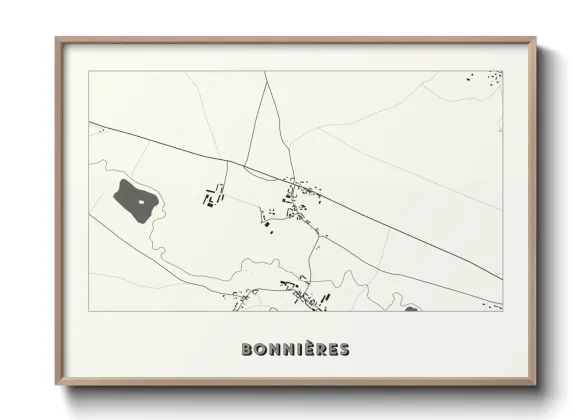 Une affiche de carte sur Bonnières