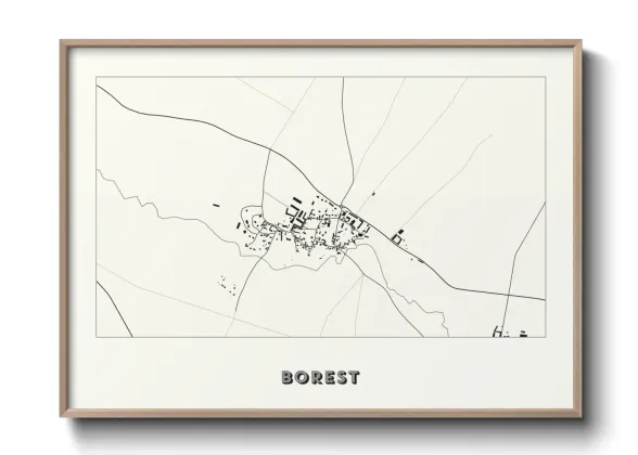 Une affiche de carte sur Borest