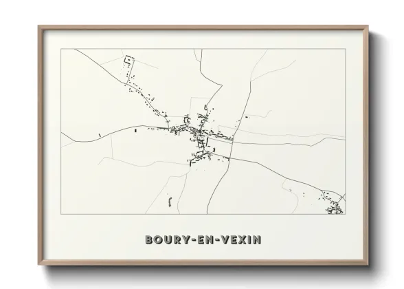 Une affiche de carte sur Boury-en-Vexin