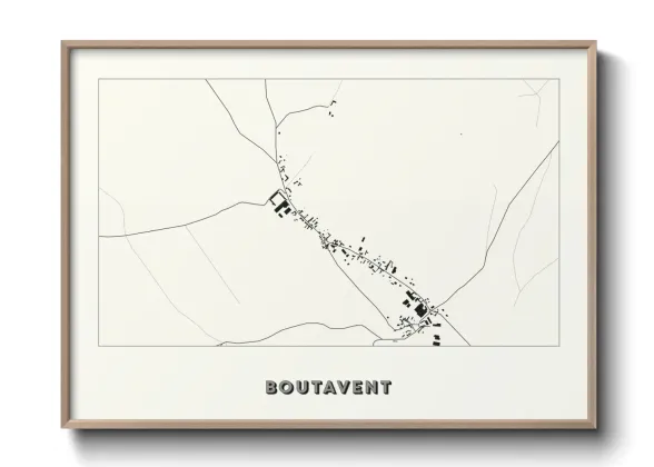 Une affiche de carte sur Boutavent