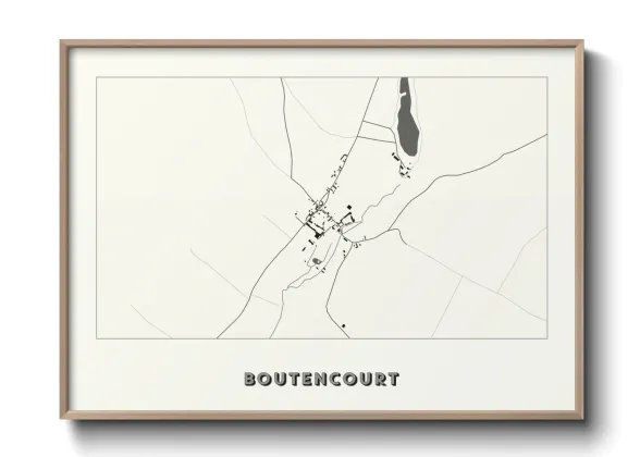 Une affiche de carte sur Boutencourt