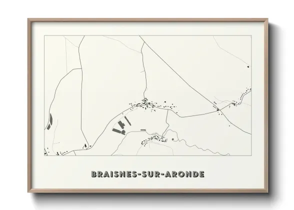 Une affiche de carte sur Braisnes-sur-Aronde