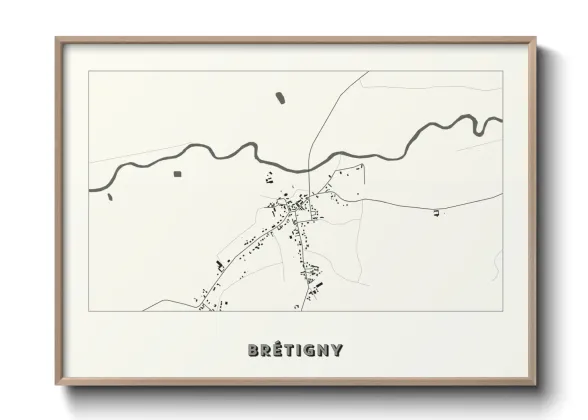 Une affiche de carte sur Brétigny