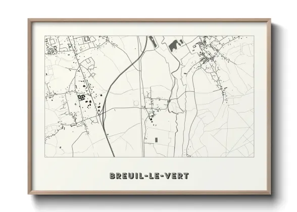 Une affiche de carte sur Breuil-le-Vert