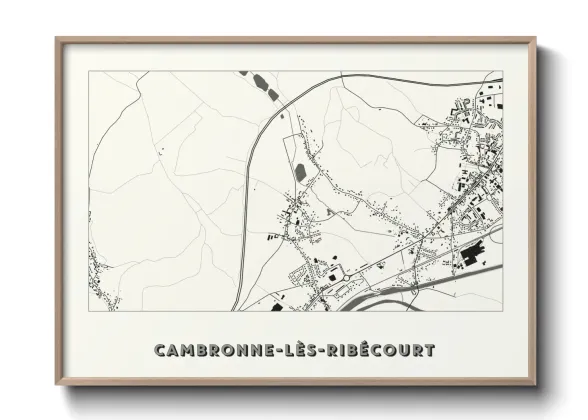 Une affiche de carte sur Cambronne-lès-Ribécourt