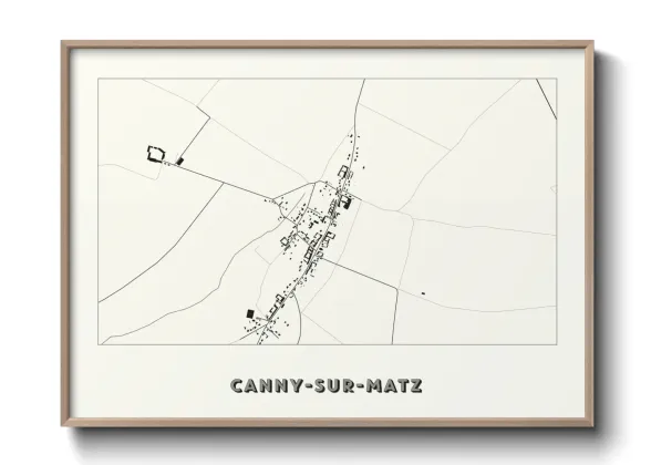 Une affiche de carte sur Canny-sur-Matz