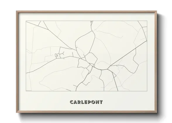 Une affiche de carte sur Carlepont