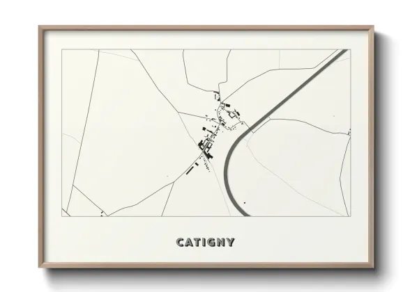 Une affiche de carte sur Catigny