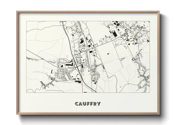 Une affiche de carte sur Cauffry