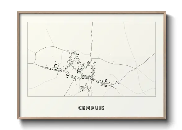 Une affiche de carte sur Cempuis