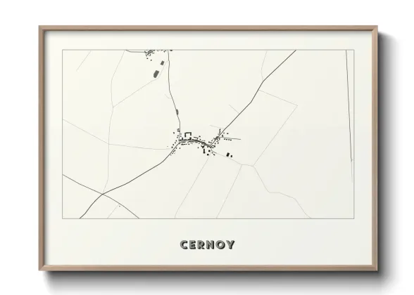Une affiche de carte sur Cernoy