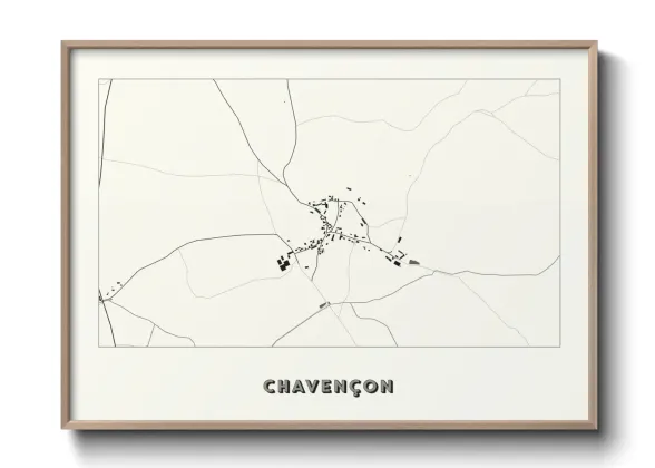 Une affiche de carte sur Chavençon