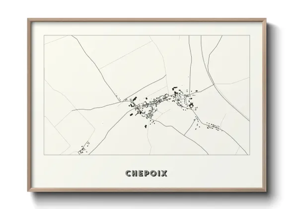 Une affiche de carte sur Chepoix