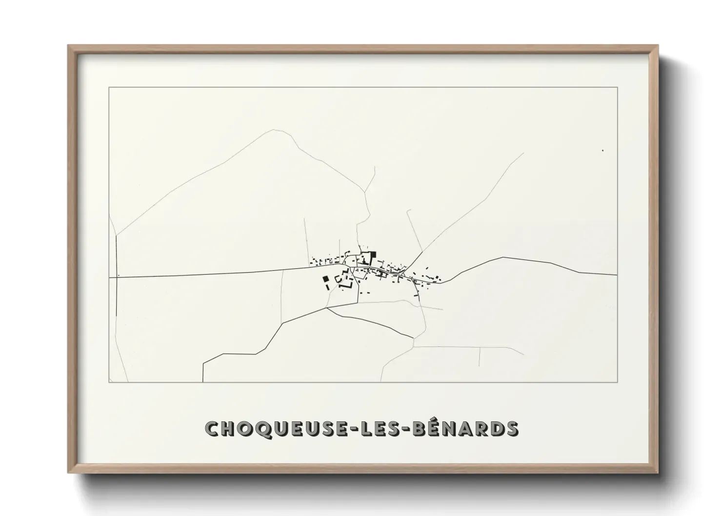 Un poster carteChoqueuse-les-Bénards