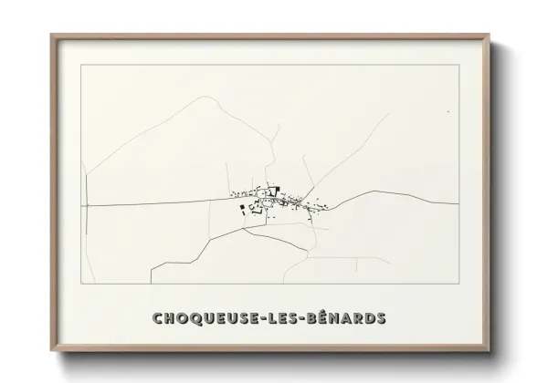 Une affiche de carte sur Choqueuse-les-Bénards
