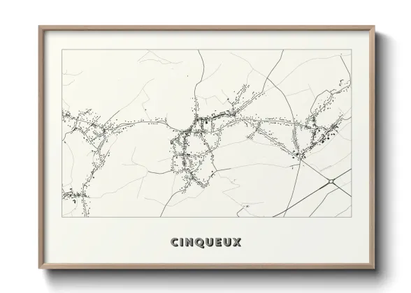 Une affiche de carte sur Cinqueux