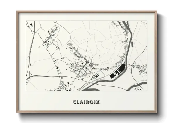 Une affiche de carte sur Clairoix