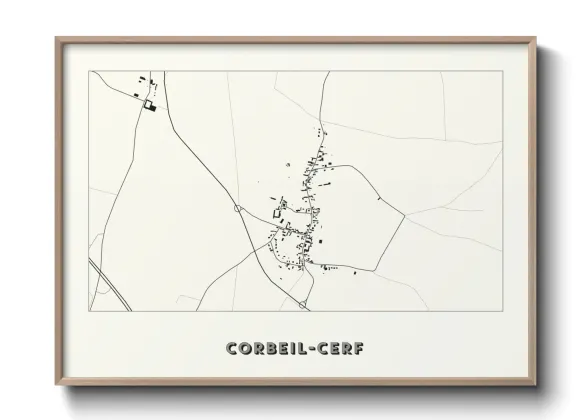 Une affiche de carte sur Corbeil-Cerf