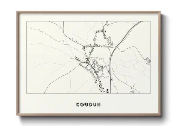 Une affiche de carte sur Coudun