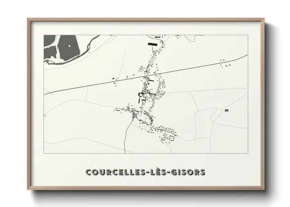 Une affiche de carte sur Courcelles-lès-Gisors