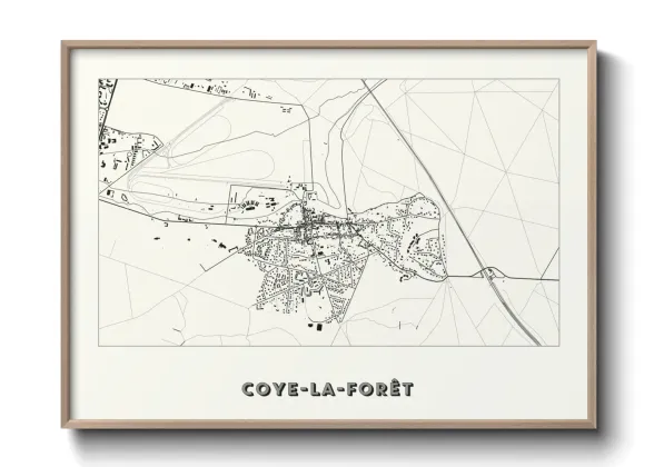 Une affiche de carte sur Coye-la-Forêt