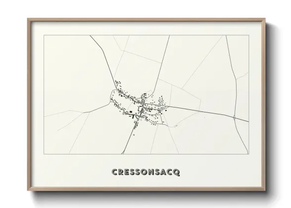 Une affiche de carte sur Cressonsacq
