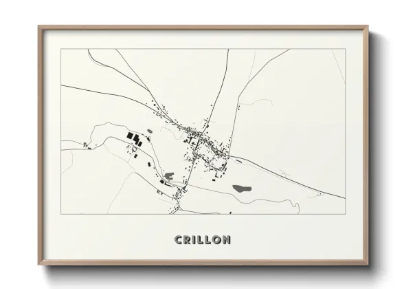 Une affiche de carte sur Crillon