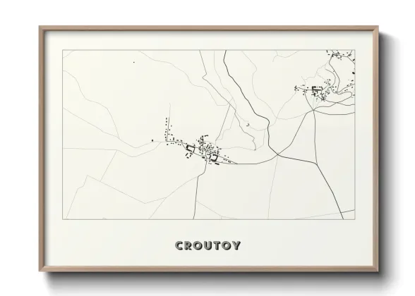 Une affiche de carte sur Croutoy