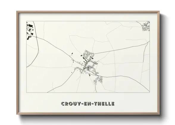 Une affiche de carte sur Crouy-en-Thelle