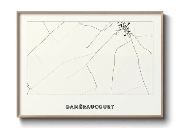 Une affiche de carte sur Daméraucourt