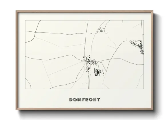 Une affiche de carte sur Domfront