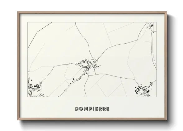 Une affiche de carte sur Dompierre