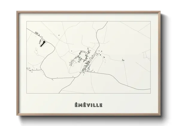 Une affiche de carte sur Éméville
