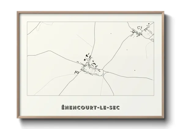 Une affiche de carte sur Énencourt-le-Sec