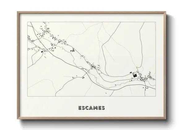 Une affiche de carte sur Escames