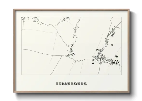 Une affiche de carte sur Espaubourg