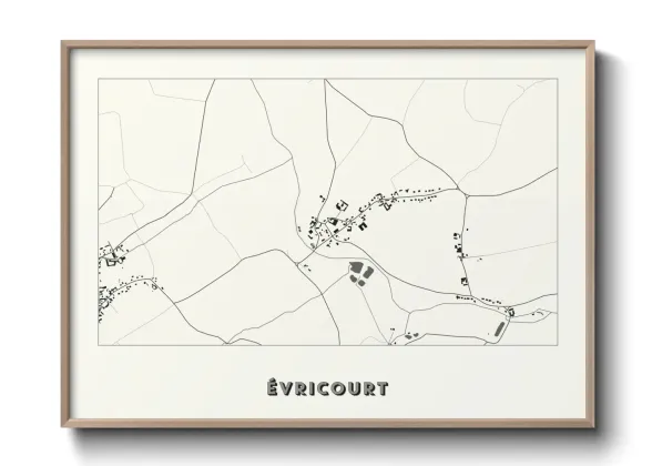 Une affiche de carte sur Évricourt
