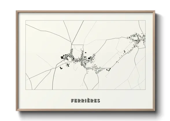 Une affiche de carte sur Ferrières