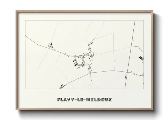 Une affiche de carte sur Flavy-le-Meldeux