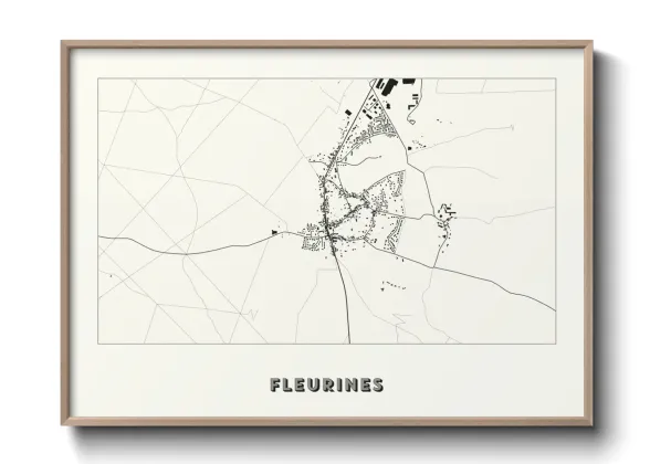 Une affiche de carte sur Fleurines