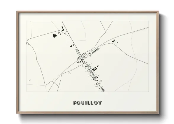 Une affiche de carte sur Fouilloy