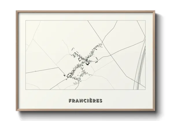 Une affiche de carte sur Francières