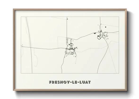 Une affiche de carte sur Fresnoy-le-Luat