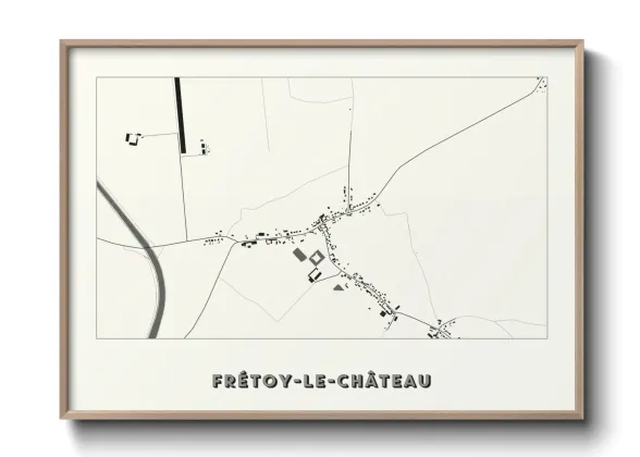 Une affiche de carte sur Frétoy-le-Château