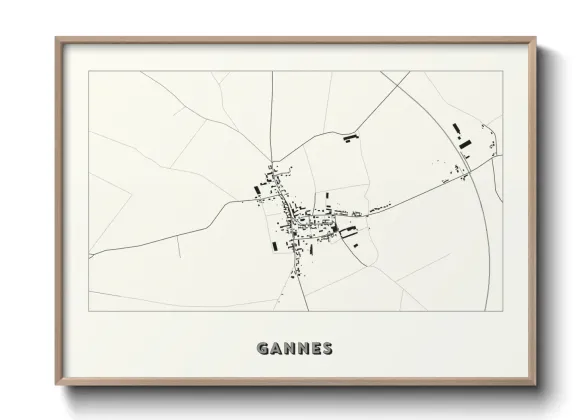 Une affiche de carte sur Gannes