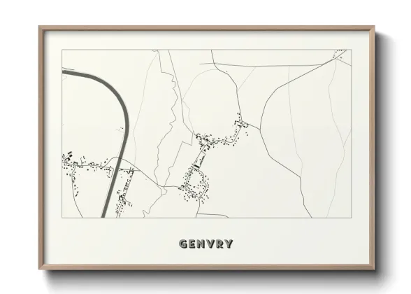 Une affiche de carte sur Genvry