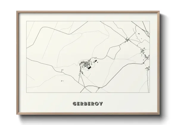Une affiche de carte sur Gerberoy