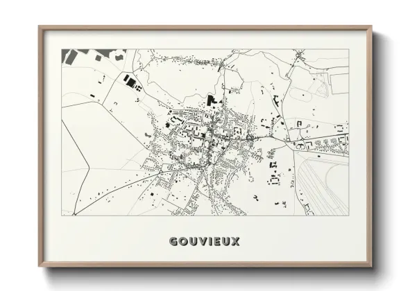 Une affiche de carte sur Gouvieux