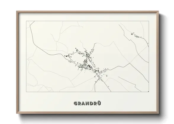 Une affiche de carte sur Grandrû